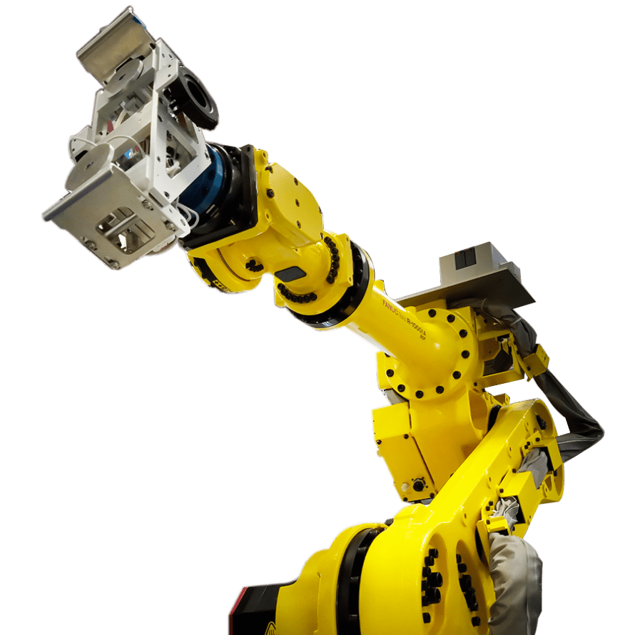 An industrial automated robot arm designed by Matrix Design.